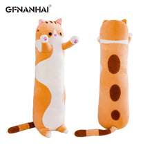 Load image into Gallery viewer, 1pc 50-130CM kawaii Long Animal Cat Plush Toys Lovely Soft Pillow for Children Girls Baby Sleeping Cushion Cartoon Stuffed Dolls
