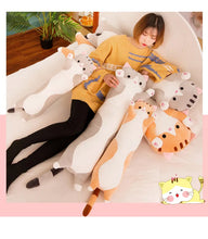Load image into Gallery viewer, 1pc 50-130CM kawaii Long Animal Cat Plush Toys Lovely Soft Pillow for Children Girls Baby Sleeping Cushion Cartoon Stuffed Dolls