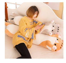 Load image into Gallery viewer, 1pc 50-130CM kawaii Long Animal Cat Plush Toys Lovely Soft Pillow for Children Girls Baby Sleeping Cushion Cartoon Stuffed Dolls