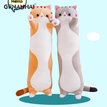 Load image into Gallery viewer, 1pc 50-130CM kawaii Long Animal Cat Plush Toys Lovely Soft Pillow for Children Girls Baby Sleeping Cushion Cartoon Stuffed Dolls