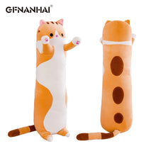 Load image into Gallery viewer, 1pc 50-130CM kawaii Long Animal Cat Plush Toys Lovely Soft Pillow for Children Girls Baby Sleeping Cushion Cartoon Stuffed Dolls
