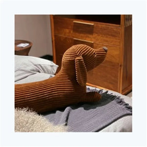 50~110cm Dachshund Dog Shape Plush Pillow Lifelike Stuffed Throw Cushion for Sofa Chair Home Decoration Long Dog Pillow Gift