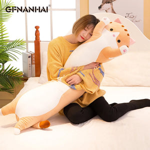 1pc 50-130CM kawaii Long Animal Cat Plush Toys Lovely Soft Pillow for Children Girls Baby Sleeping Cushion Cartoon Stuffed Dolls