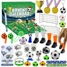 Load image into Gallery viewer, Christmas Advent Calendar 2024 Building Blocks Countdown Calendar Football Theme Kids Blocks Stress Relief Toy Countdown To
