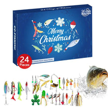 Load image into Gallery viewer, Advent Calendar Fishing Tackle Set 24X Christmas Countdown Calendar With Fishing Lures Set Christmas Fishing Countdown Calendar
