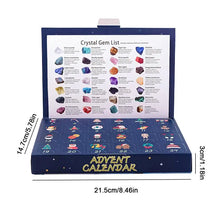 Load image into Gallery viewer, Crystal Advent Calendar 2024 Children&#39;s Crystal Gem Crystal Collection Christmas Countdown Toys Gemstone Stone Learning Kit For
