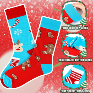 Christmas Socks Advent Calendar Funny Christmas Socks 24 Days Of Advent Box Socks With Different Christmas Patterns For Adults