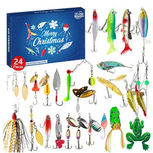 Load image into Gallery viewer, Advent Calendar Fishing Tackle Set 24X Christmas Countdown Calendar With Fishing Lures Set Christmas Fishing Countdown Calendar
