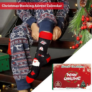 Christmas Socks Advent Calendar Funny Christmas Socks 24 Days Of Advent Box Socks With Different Christmas Patterns For Adults