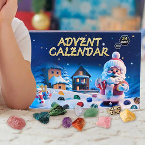 Crystal Advent Calendar 2024 Children's Crystal Gem Crystal Collection Christmas Countdown Toys Gemstone Stone Learning Kit For