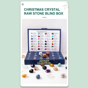 Crystal Advent Calendar 2024 Children's Crystal Gem Crystal Collection Christmas Countdown Toys Gemstone Stone Learning Kit For